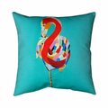 Fondo 26 x 26 in. Colorful Flamingo-Double Sided Print Indoor Pillow FO2772450